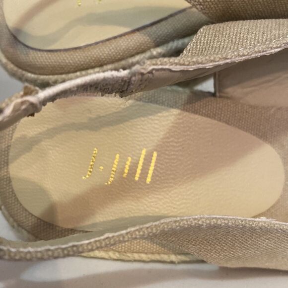 J Jill Womens Wedge Espadrille Slingback Open Toe Tan Sandals - Picture 7 of 10